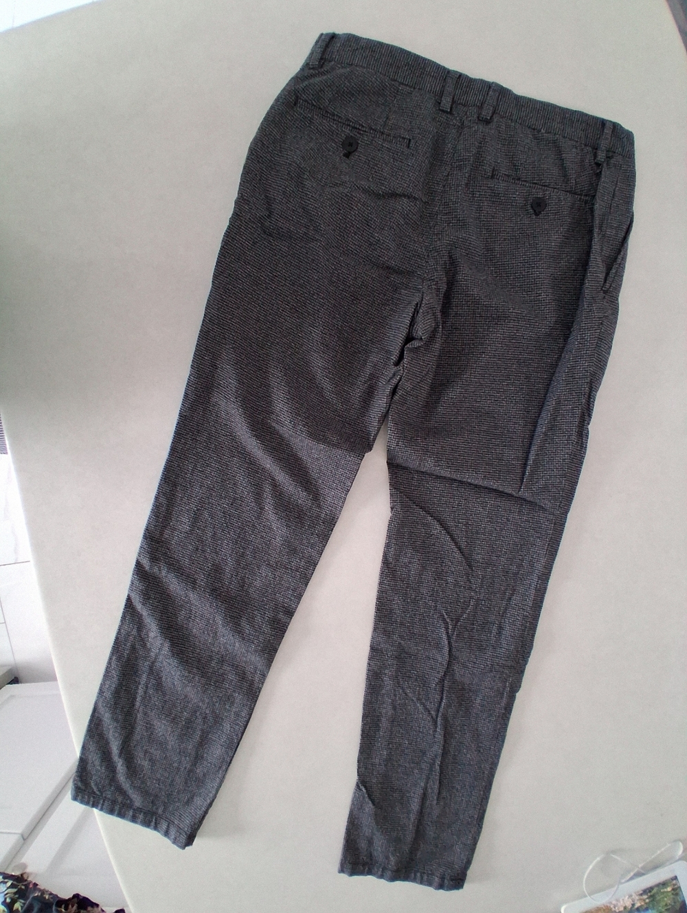 Frank + Oak/ Men's Newport Straight Houndstooth/ Gray Dress Pants/ Size US 31 - Picture 3 of 13